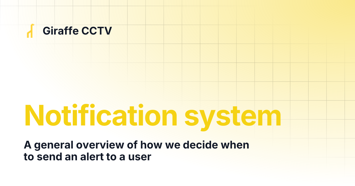 Notification system | Giraffe CCTV